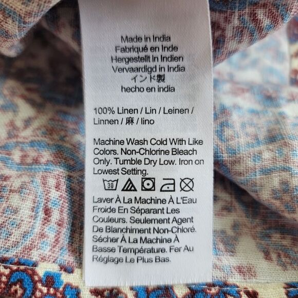 New J. Crew Fleur Top in Floral Linen Size Large - Picture 5 of 6